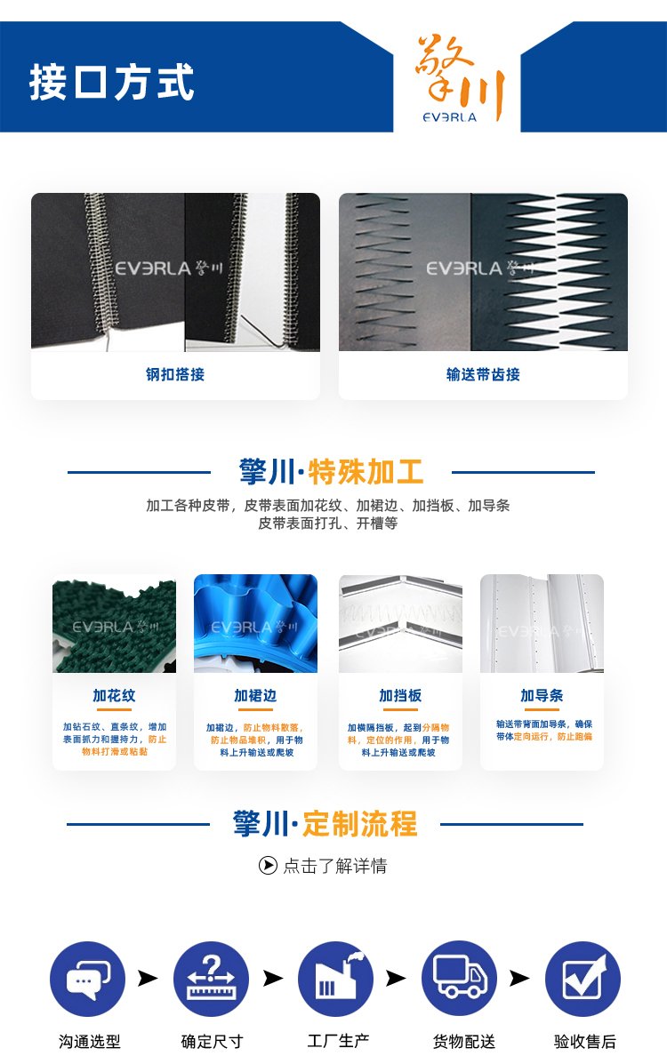 白色单面毛毡输送带加钢扣