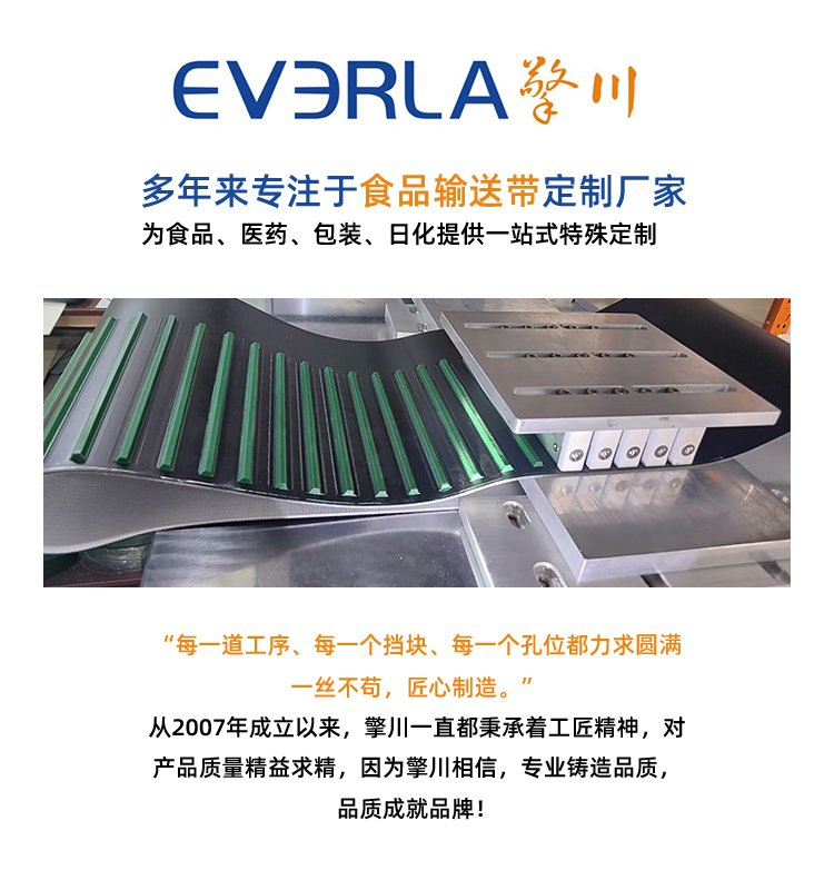 白色PVC<a href='http://www.everla.com/shusongdai/' target='_blank'><u>输送带</u></a>加裙边