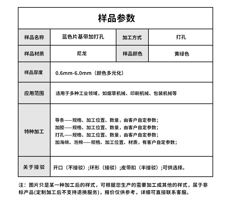 黄绿片基带打孔