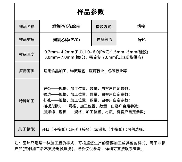 绿色PVC花纹带