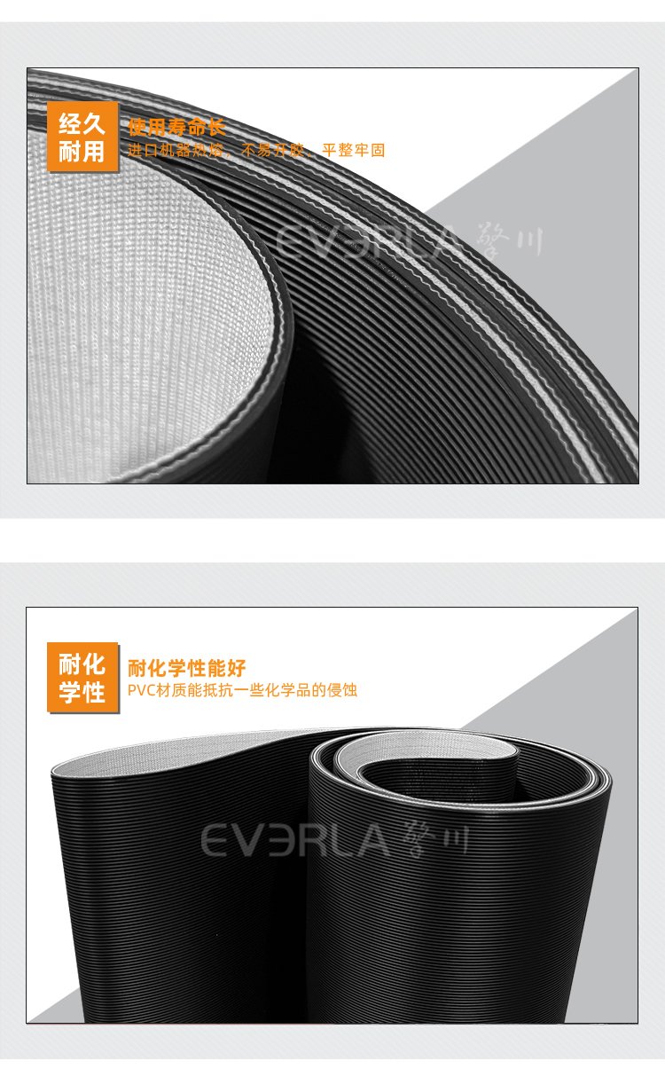 黑色直纹PVC输送带