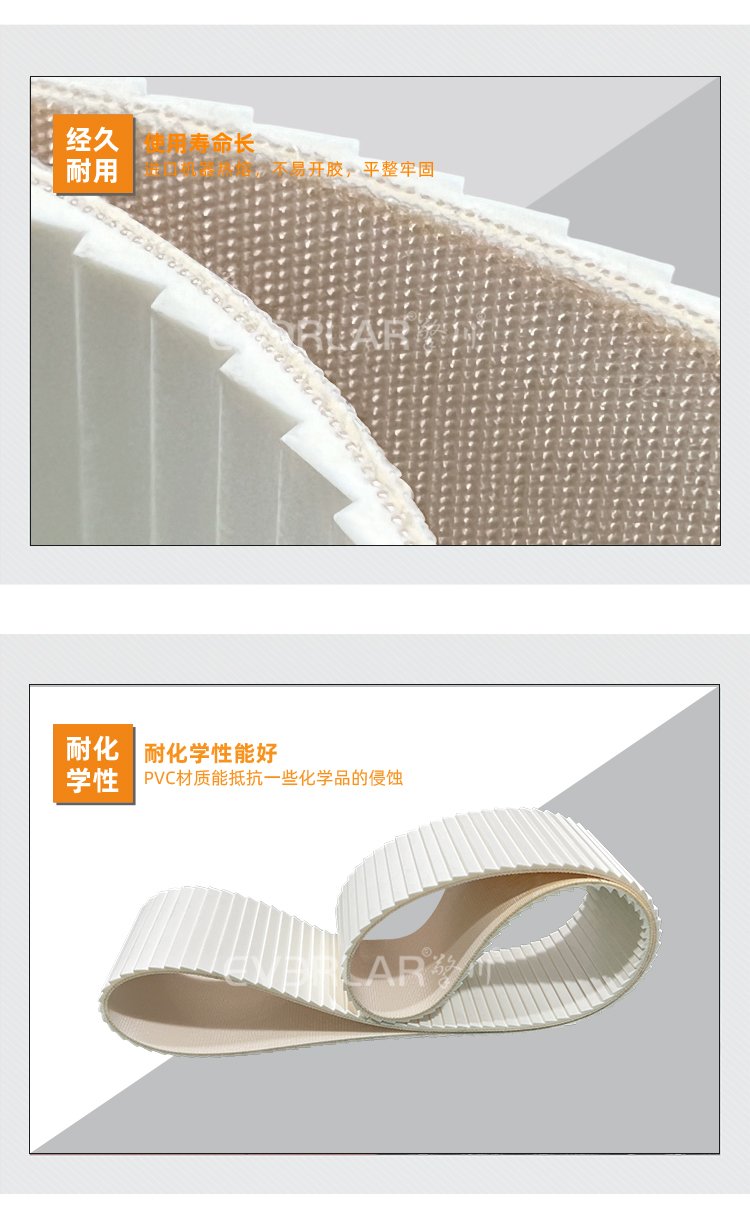 白色PVC搓衣板带