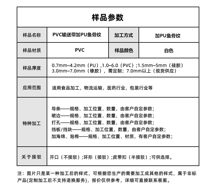 PVC输送带加鱼骨纹