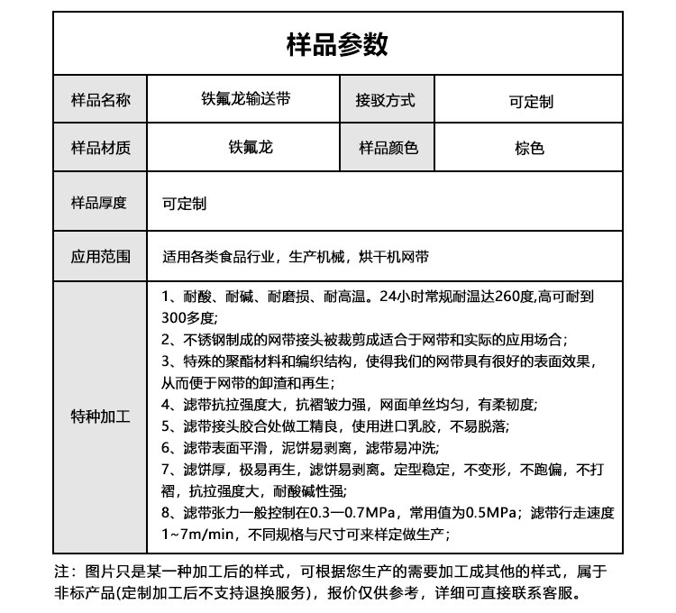 铁氟龙输送带